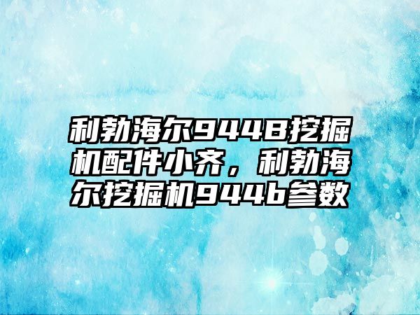 利勃海爾944B挖掘機配件小齊，利勃海爾挖掘機944b參數