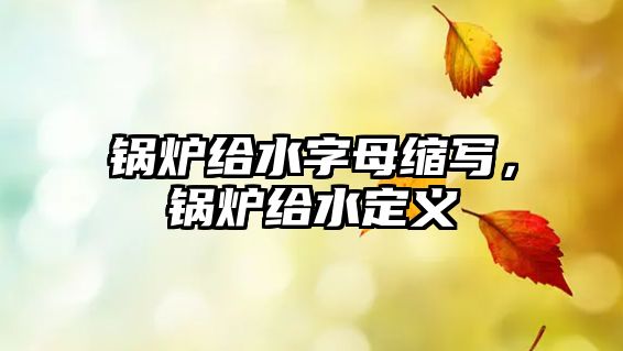 鍋爐給水字母縮寫(xiě)，鍋爐給水定義