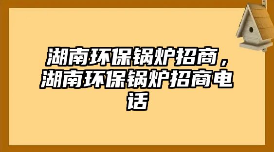 湖南環(huán)保鍋爐招商，湖南環(huán)保鍋爐招商電話